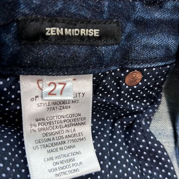 Cult of Individuality Jeans Zen Mid Rise Skinny Fading 77A1-Z44H Embroidered 27 - Picture 11 of 12